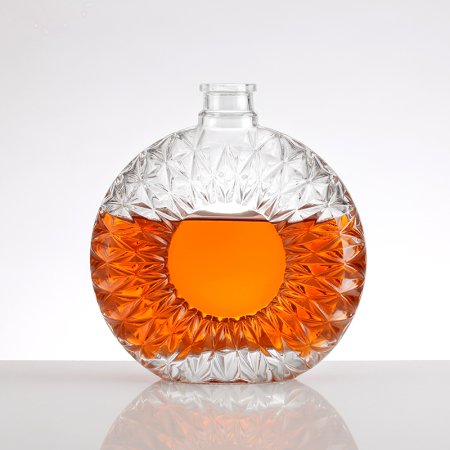 500ml flat  brandy glass bottle