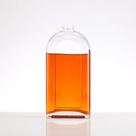 750ml door shape flat glass bottle 