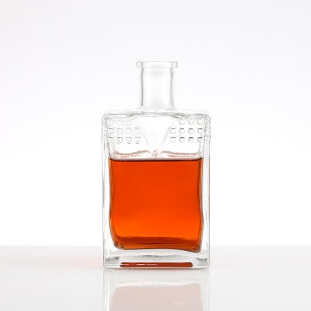 Custom engraved logo square bottle