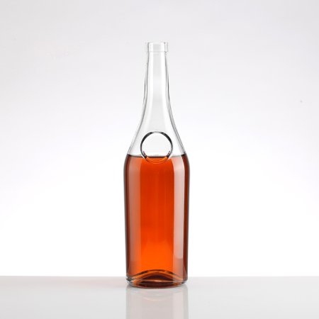 Round Whisky Gin Liquor Glass Bottle With Lids