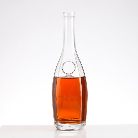 Label 750ml Round Whisky Tequlia Glass Bottle