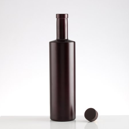 Matte Black 700ml Liquor Glass Bottle