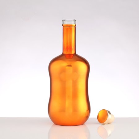 Painting 500ml Whisky Round Glass Bottle
