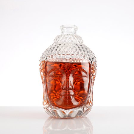 750ml Buddha head glass bottle