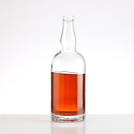  750ml convex neck rum glass bottle 