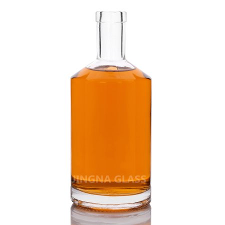 750ml sloping shoulder round spirit glass bottle