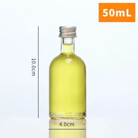 50ML Round Whisky Gin Liquor Glass Bottle
