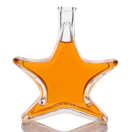 500ml Star Shaped Elegance Whiskey glass bottle