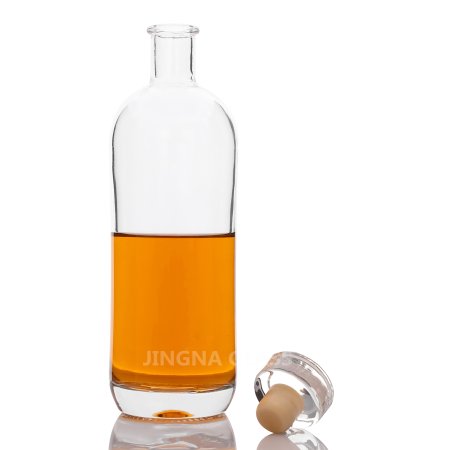 Corked Cylindrical 500ml Glass Wine Bottles