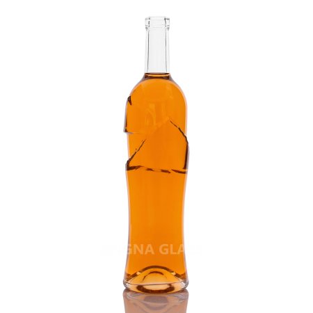 750ml Customized round glass bottle