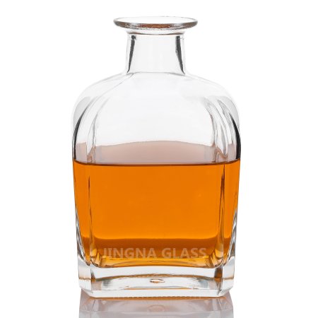 Corked Beveled Round Shoulder Cubic Wine Bottle