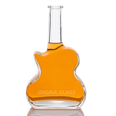 Guitar Shape 500ml Whiskey Vodka Glass Bottle 