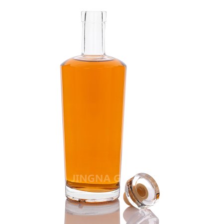 750ml Corked cap Gin Rum Glass Bottle