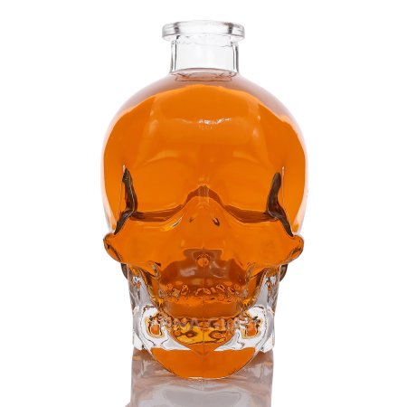 Halloween Skull Shaped Whiskey liquor glass Bottle