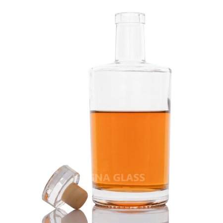 100ml flat shoulder round glass bottle