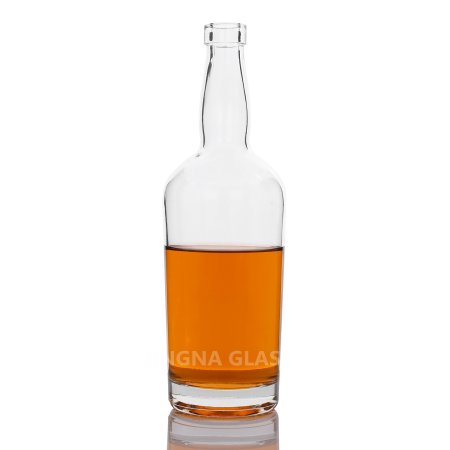 750ml Convex neck round glass bottle