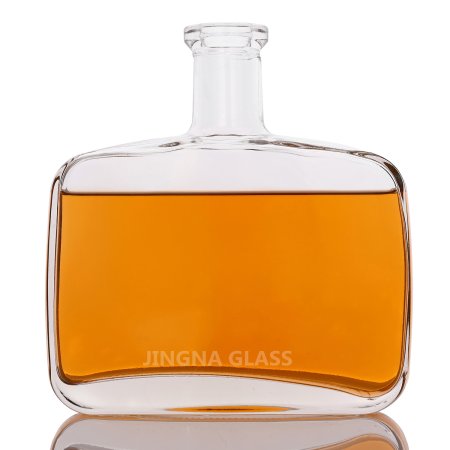 500ml flat square whiskey glass bottle 