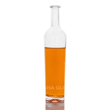 500ml square tall liquor glass bottle 