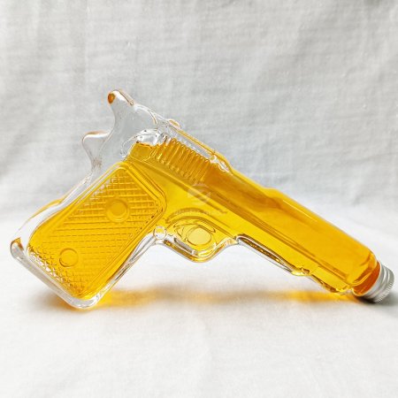 Gun Shape 200ml Liquor Spirit Glass Bottle