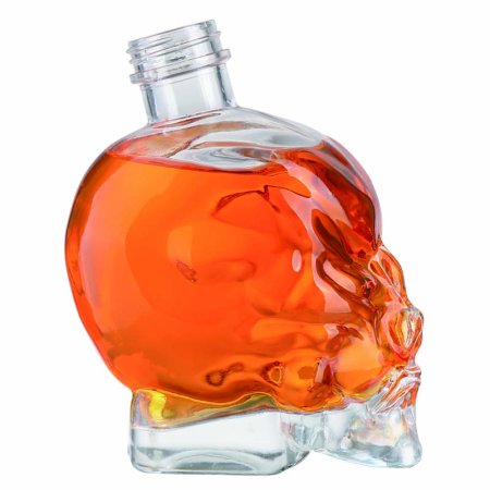 Special shape skull 700ml vodka glass bottle