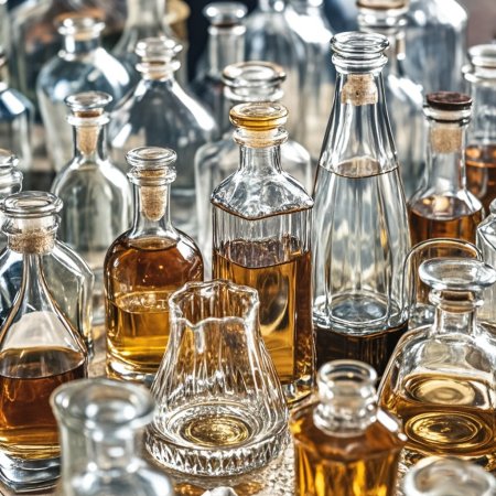 Uniquely shaped 50cl custom glass wine bottles