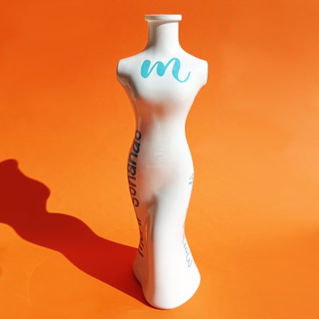 375ml Beauty Shape Glass Whiskey Gin Bottle