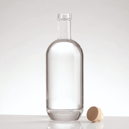 Flint 750ml Round Tequlia Glass Bottle