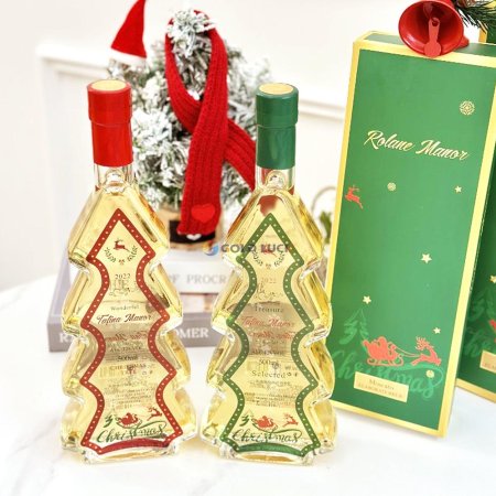 50cl Custom Christmas Tree Shape Glass Bottle