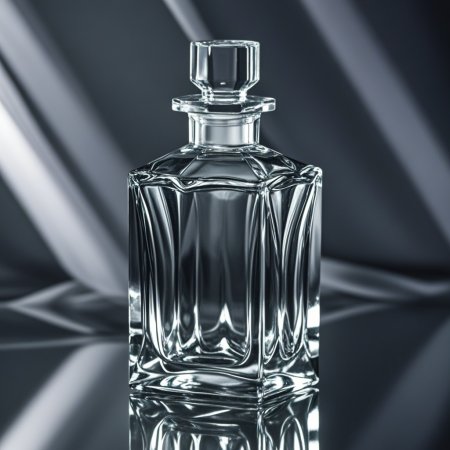 200ml Striped Engraved Custom Tequila Glass Spirit Bottle