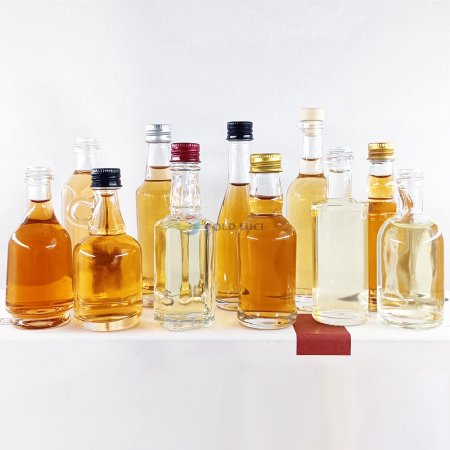 Recyclable 50ML Glass Rum Bottle With Cap