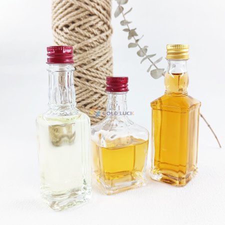Reusable 50ml Packaging Glass Rum Bottle
