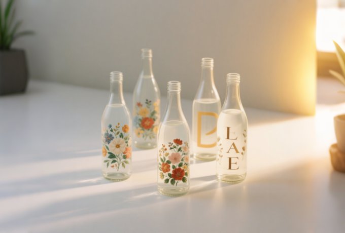 Silk Screen Printing and Offset Printing on Glass Wine Bottles