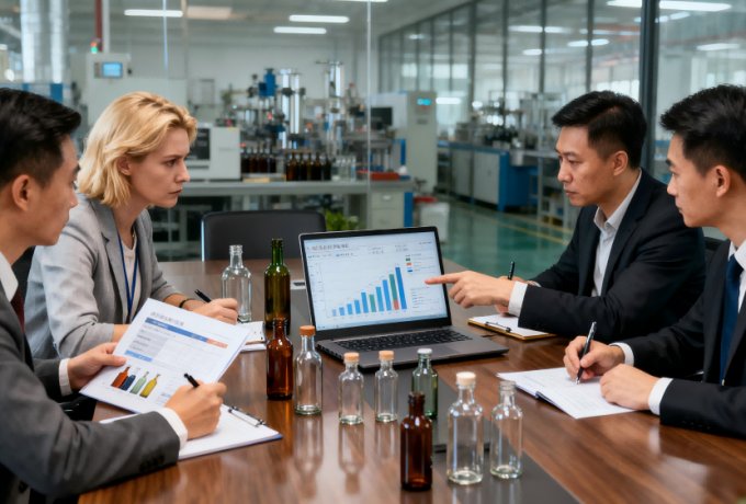 After communication, follow up well to ensure the smooth completion of the glass bottle customization