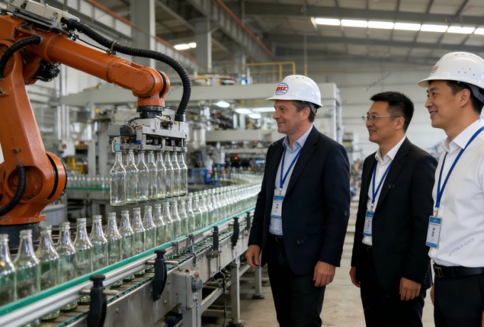 Why is it recommended that you visit the glass bottle manufacturer in person?