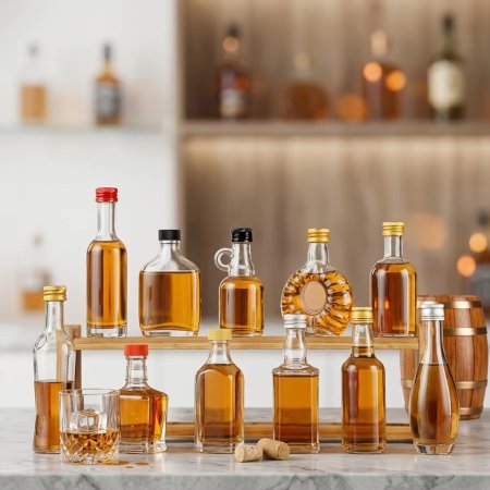 Stock 50ml Mini Glass Bottle for Tasting 