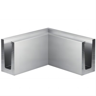 ALU SLIM ALUMINUM BASE SHOE INSIDE CORNER - TOP MOUNT