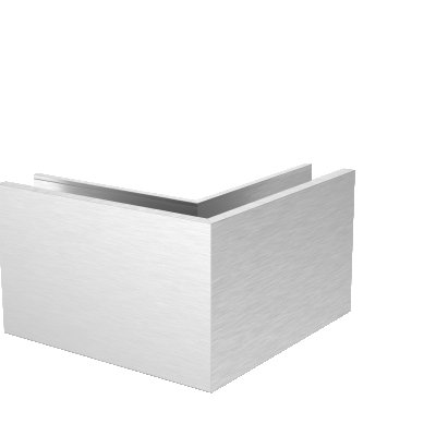 ALU SLIM ALUMINUM BASE SHOE OUTSIDE CORNER - F TYPE
