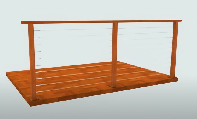CABLE RAILING SYSTEM - Wood Post Deck Mount