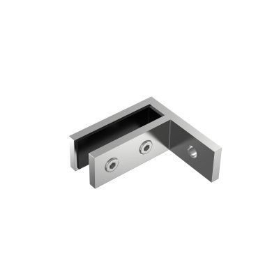 90° SLIM GLASS TO WALL CLAMP
