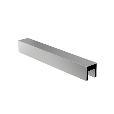 STAINLESS STEEL HANDRAIL TUBE - RECTANGLE SLOT CAP RAIL