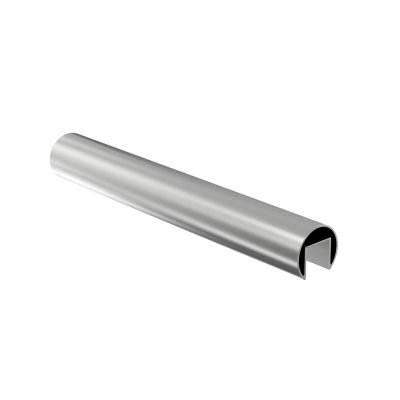 STAINLESS STEEL HANDRAIL TUBE - ROUND SLOT CAP RAIL