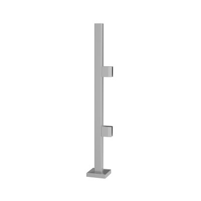 STAINLESS STEEL SQUARE POST TOP MOUNT - END