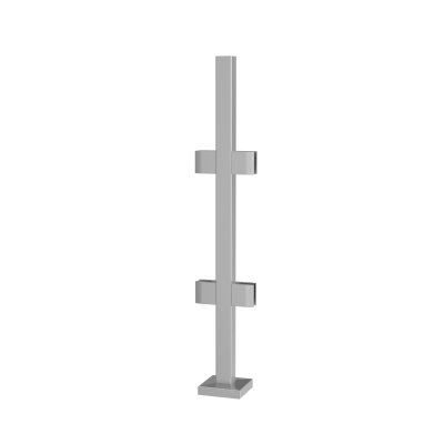 STAINLESS STEEL SQUARE POST TOP MOUNT - CENTER