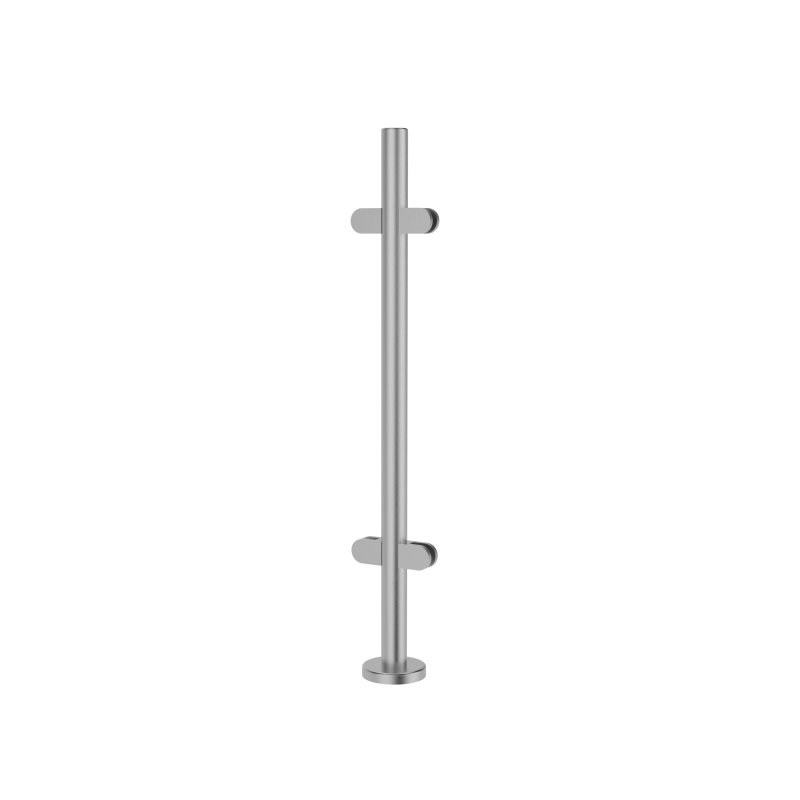 Stainless Steel Round Post Top Mount - Center
