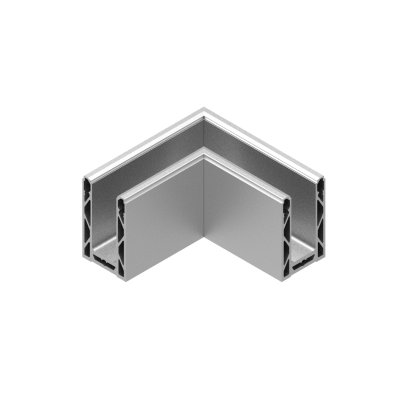 ALU36 ALUMINUM BASE SHOE CORNER - TOP MOUNT