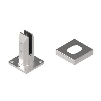 SQUARE BASE SPIGOT WITH BASE & COVER - LED COMPATIBLE TOP MOUNT