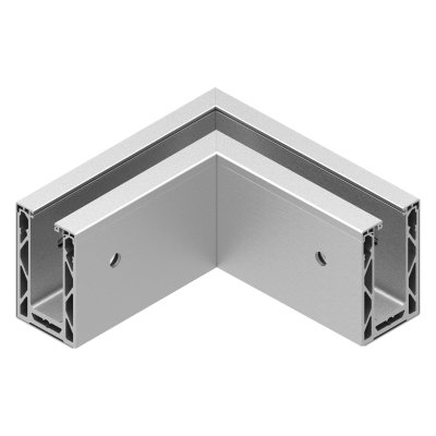 ALU36 ALUMINUM BASE SHOE OUTSIDE CORNER - FASCIA MOUNT