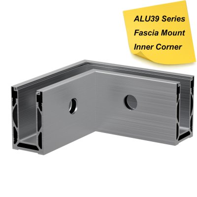 ALU39 ALUMINUM BASE SHOE INNER CORNER - FASCIA MOUNT