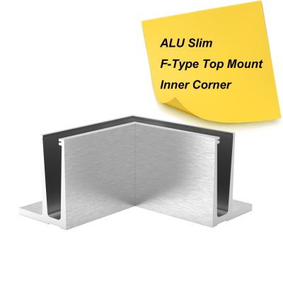 ALU SLIM ALUMINUM BASE SHOE INSIDE CORNER - F TYPE