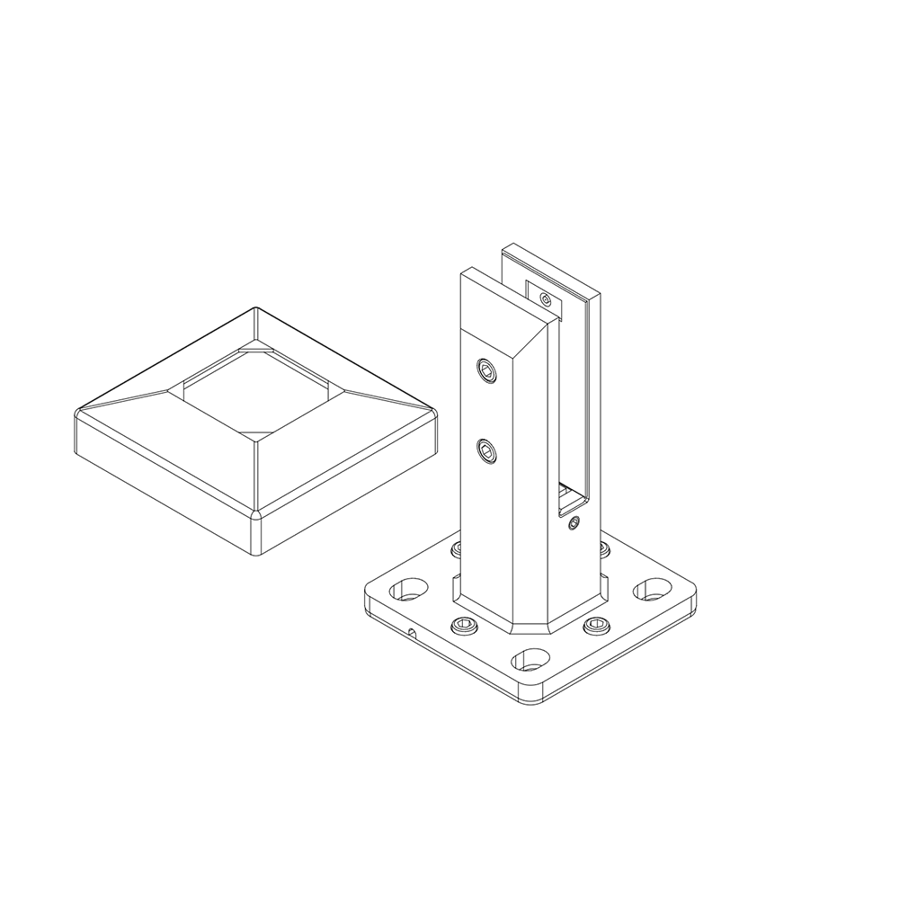 G0700450BZ SQUARE BASE SPIGOT  -TOP MOUNT